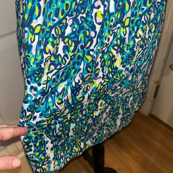 Lilly Pulitzer Windsor Sea Blue It’s A Stretch Strapless Cotton Mini Dress Med - Picture 6 of 10